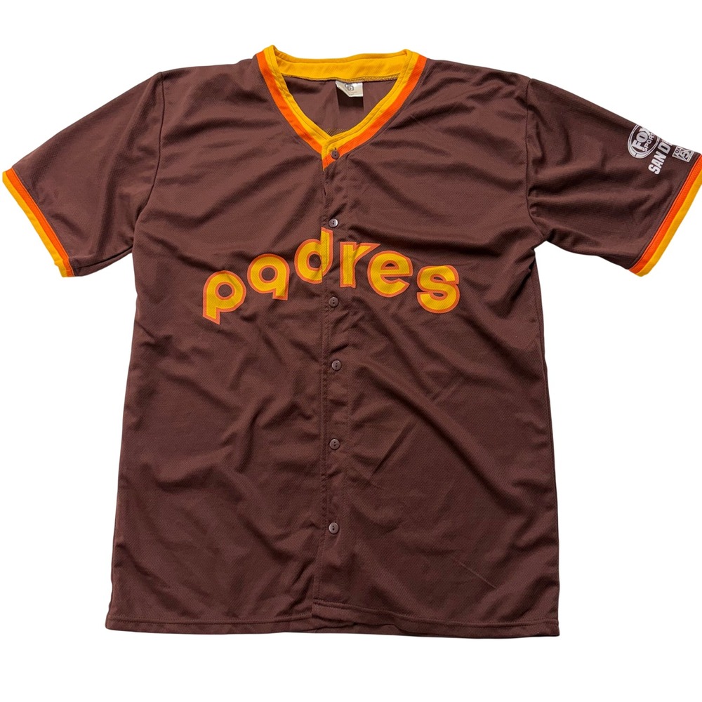 San Diego Padres Graig Nettles 9 Fox Sports Jersey Brown Orange Mens XL